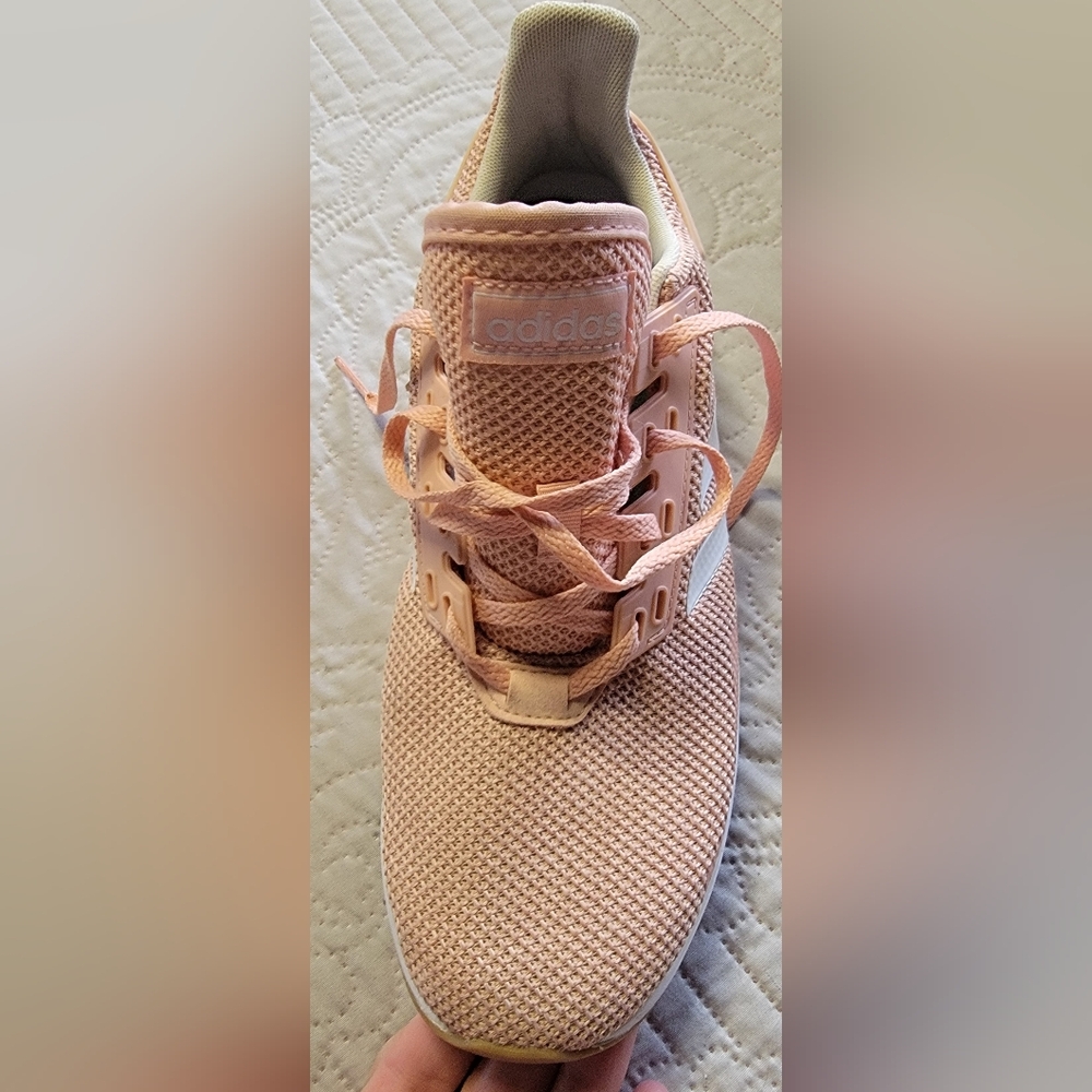 Adidas Light Pink and White Athletic Shoes with Breathable Mesh Size 10 - Picture 3 of 7